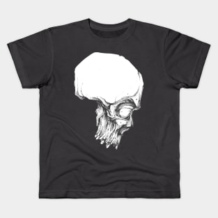 Sketch Devil Skull Tattoo Style Design Drawing Art Graphic Kids T-Shirt